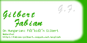 gilbert fabian business card